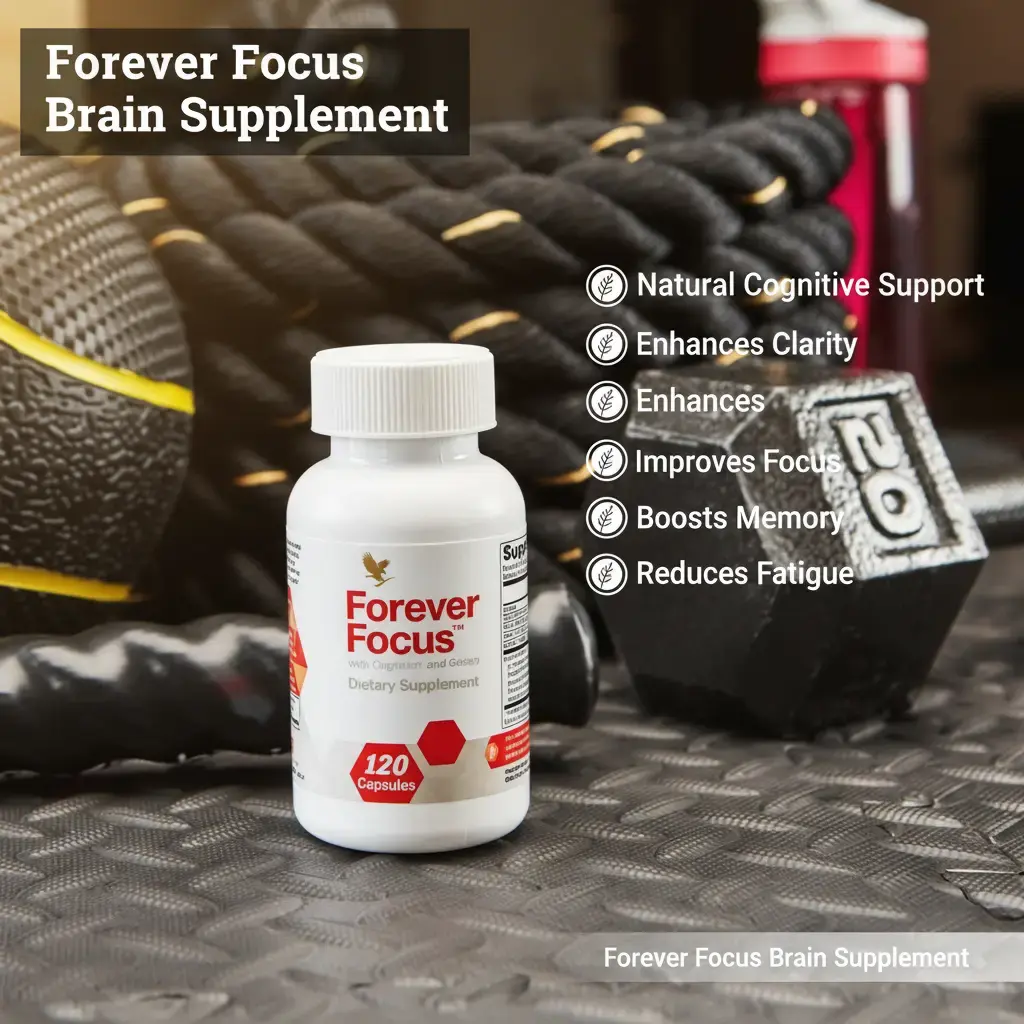 Forever Focus Cognizin Brain Health Tablets - Naturally Derived Edible Vitamin Dietary Healthcare Supplement, Tea-Infused Aid for Adults to Boost Clarity, Focus, Memory, Metabolism, Reduce Fatigue