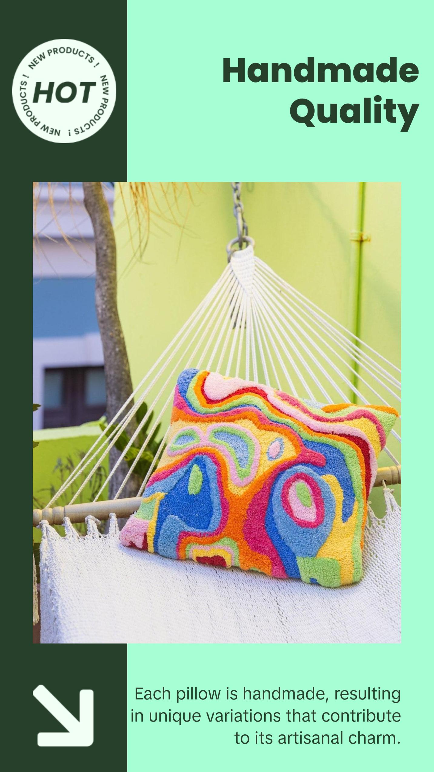 Bellows Organic Cotton Abstract Throw Pillow