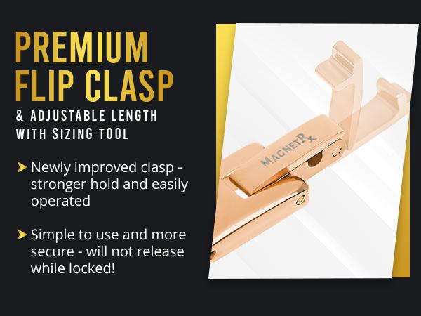 MagnetRX Women's Ultra Strength Magnetic Bracelet Crystal XO (Rose Gold)