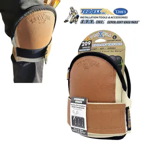 TROXELL USA 209 SuperSoft Leatherhead Kneepads - Ultimate Comfort Knee Protection -Large Size Bagged in Pairs - SuperSoft Material for Construction, Heavy Duty