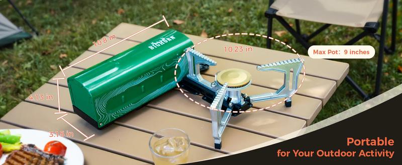 BIG HORN Butane Camping Stove, Portable Folding Gas Burner for Camping