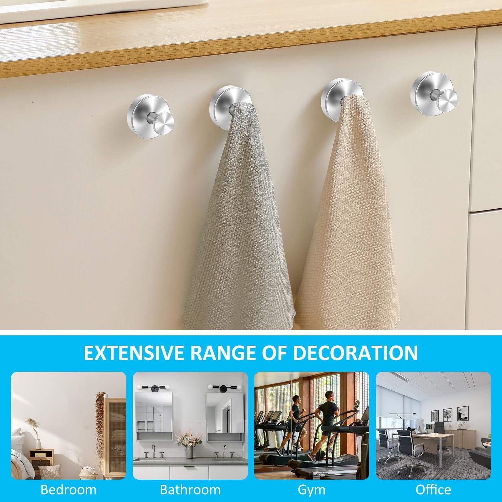 2 PCS Suction Cup Hooks for Shower, No-Drill Bathroom Hooks, Holder Holds Strong on Tile, Glass, Mirror, Wall, Bathroom Door