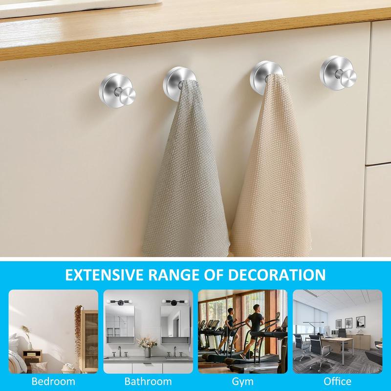 2 PCS Suction Cup Hooks for Shower, No-Drill Bathroom Hooks, Holder Holds Strong on Tile, Glass, Mirror, Wall, Bathroom Door