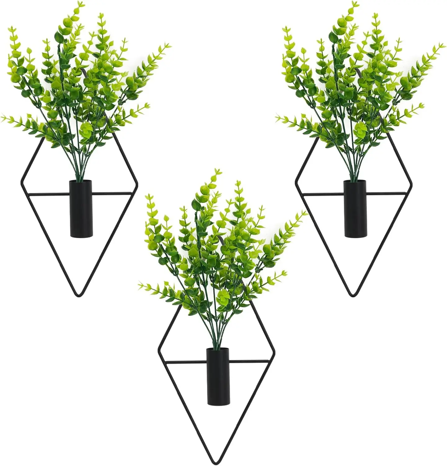 3-Piece Artificial Eucalyptus Wall Decor – Boho Greenery for Home Office & Living Room