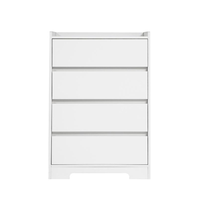 4 Drawer Dresser, White Dresser Modern Storage Chest of Drawers 25.69L x 15.7W x 38.38H in, White Dresser Storage Cabinet with 4 Drawers for Home Office