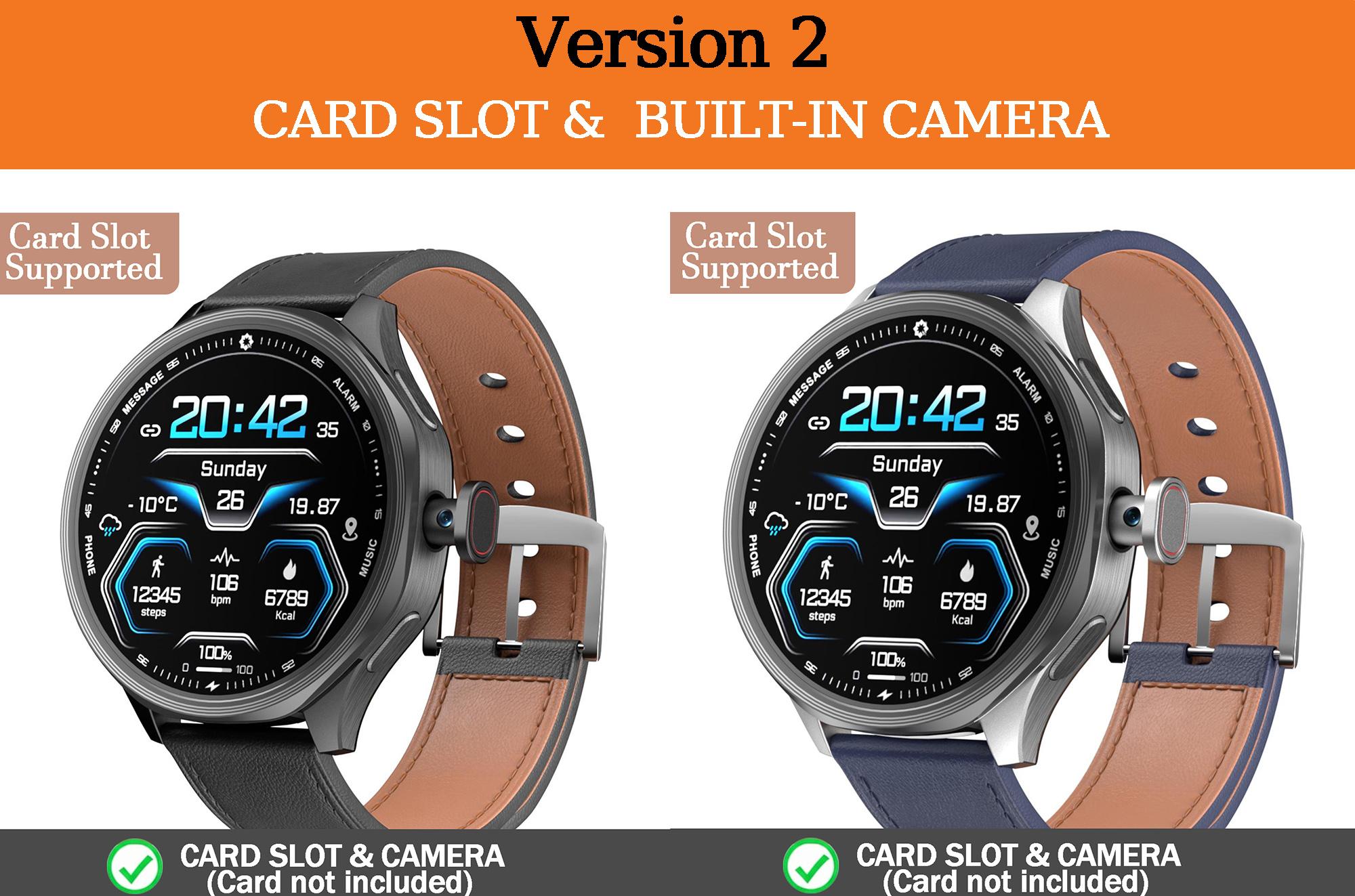 W&O 2026 Fashion Smart Watch, 1.73'' AMOLED Large Screen 3GB+32GB Smartwatch for Men Women with Rotating Camera WiFi GPS, 800mAh Fitness Activity Tracker Watch