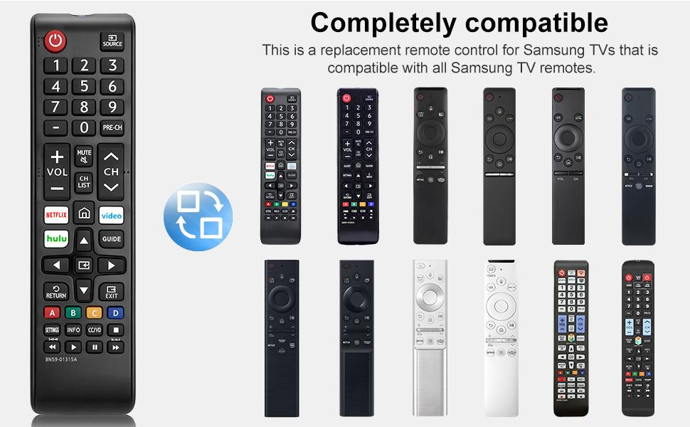 2-Pack Universal Infrared Remote Control Accessories for Samsung TVs - Button Control, Compatible with Smart, LED, LCD, HDTV & 3D Models (2 Remotes Set), Two Remotes
