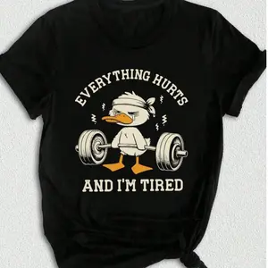 New Women's Fitted, Fashionable, And Comfortable Sweaters And Short-Sleeved T-Shirts With Duck Prints