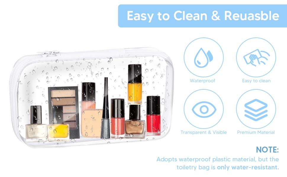 6 Pack Clear Hard Shell Zipper Cases, Dustproof PVC Storage Box, Waterproof Toiletry Organizer, Travel Makeup Organizer, Transparent Storage Cases Storage Organizer Set for Bead & Small Objects, Portable Travel Organizer Containers, Valentine's Day Gifts