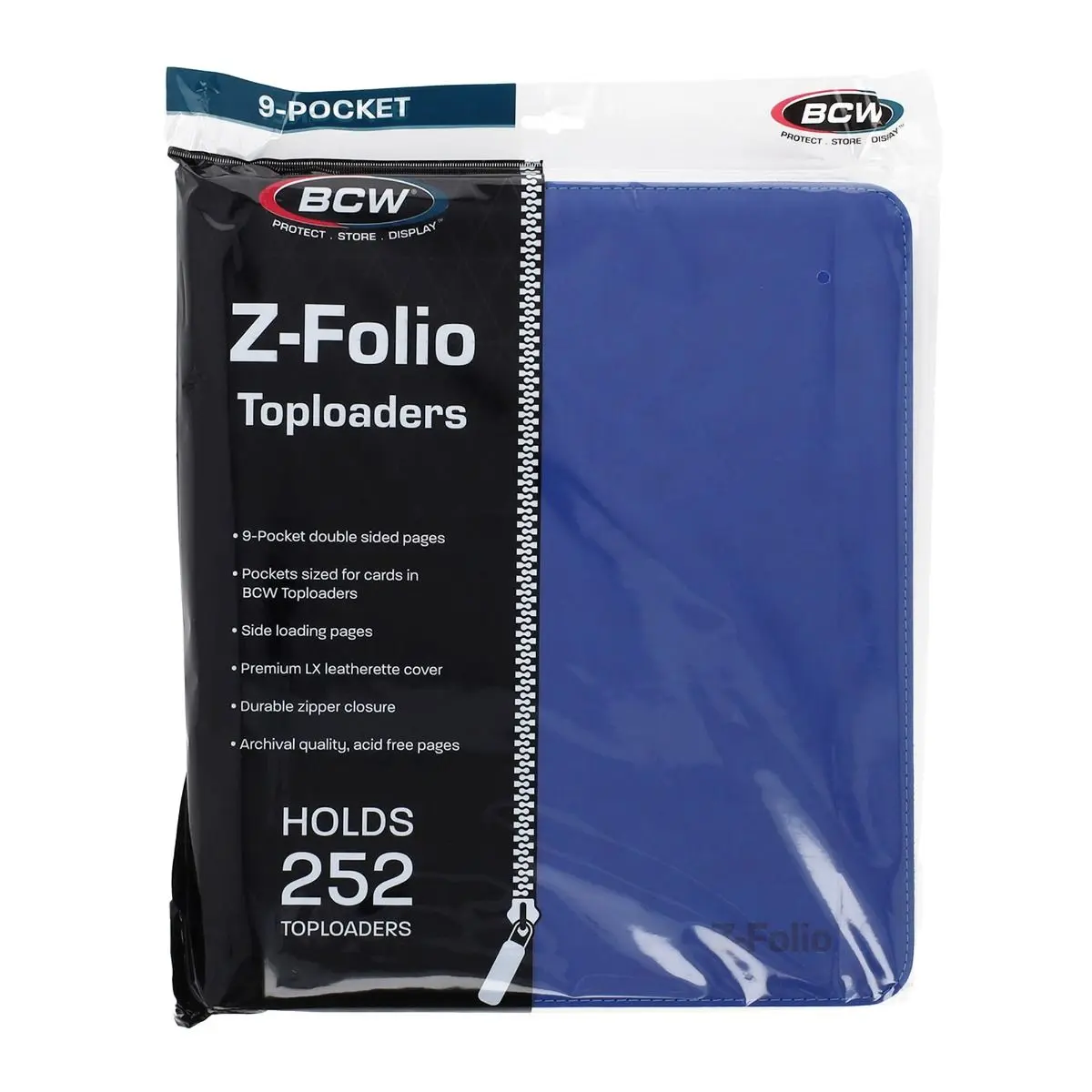 bcw card binder 12-Pocket Zipper-Folio LX Trading (Black) | Card Collection Binder with 480 Card Capacity | Archival Safe Pages | Secure Wrap-Around Zipper Each Binder holds up to 20 Comic Books.? BCW 9-Pocket Z-Folios
