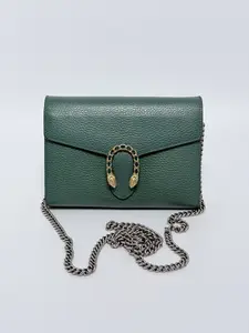 Pre-owned GUCCI GG Leather Shoulder Bags authentic Gucci Dionysus green chain wallet shoulder bag crossbody bag JXGG19