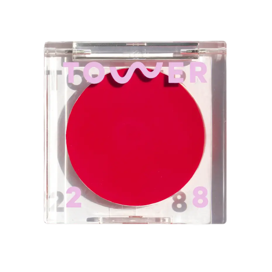 Tower 28 BeachPlease Cream Blush for Cheeks + Lips - For Sensitive Skin - Multi-Purpose Dewy Tinted Balm - Clean, Cruelty Free, Vegan Lavender Makeup