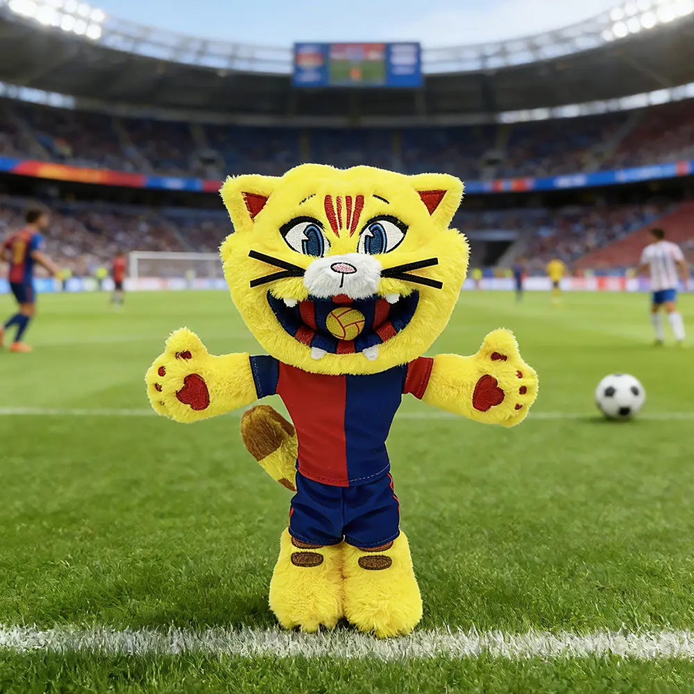 2026 Hot Football Mascot Cat Plush Toy Football Plush Cat Mascot Football Cat Plush Toy The Bunny Doll Stuffed Animal Soft Toy