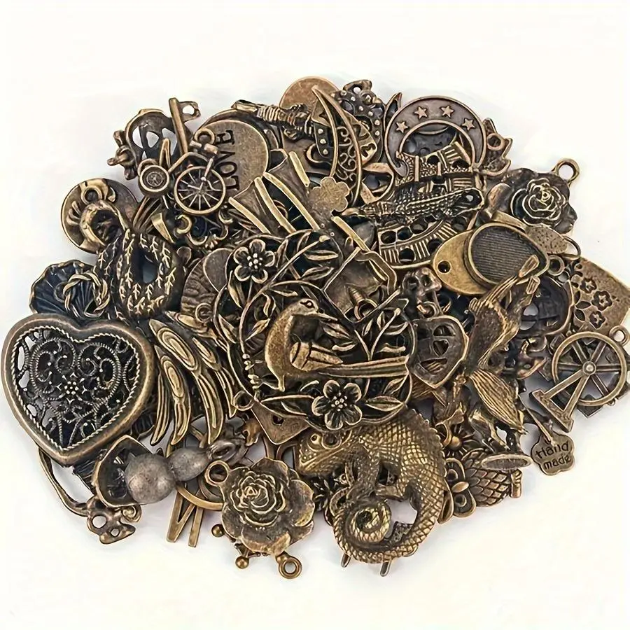 Vintage Steampunk Mixed Jewelry Making Mixed Charms Pendant, Fashion Pendants, Random Shape DIY Crafts, Home Decor Supplies for Living Room Bedroom, Art Charms, Decorative Charm, DIY With Charms