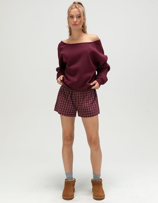 TILLYS Off The Shoulder Womens Sweatshirt