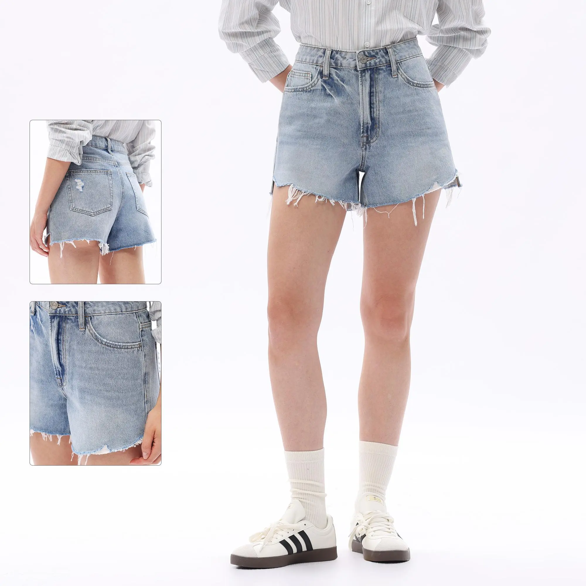 ONESO Women Y2K Crossover High Waisted Jeans Shorts Casual Denim Shorts Boyfriend Sexy Summer Streetwear Bottom