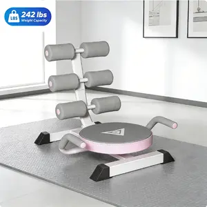 Core Trainer Sit-Up Bench with 360° Twist Seat - 110kg Capacity Adjustable Ab Workout Machine for Home Gym, Foldable & Ergonomic Design for Full Core & Oblique Training,gym stuff,at home gym equipment