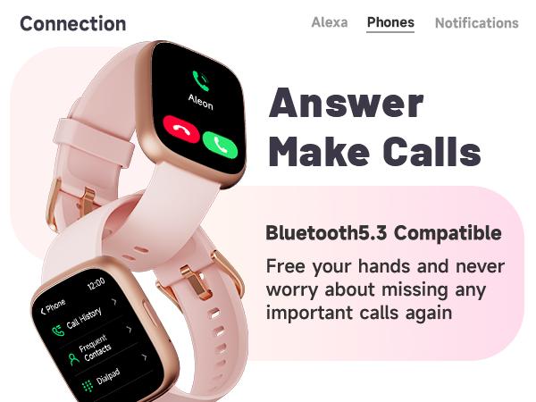 TOOBUR Smart Watch for Women Man, Fitness Tracker with Answer/Make Calls, Sports Watch with Sleep Monitor/100 Sports Models/IP68 Waterproof Pedometer, Smartwatch Compatible Android iOS