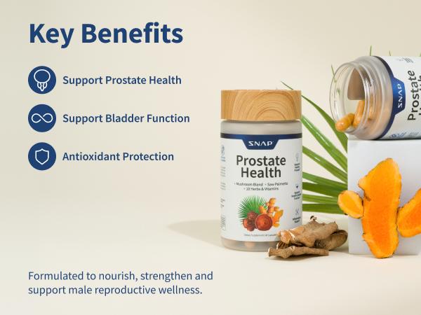 Snap Supplements - Natural Prostate Supplement for Men - Saw Palmetto Extract & Turmeric - Urinary Tract Health - 3rd party tested Snap Supplements - Natural Prostate Supplement for Men - Saw Palmetto Extract & Turmeric - Urinary Tract Health - 3rd party tested