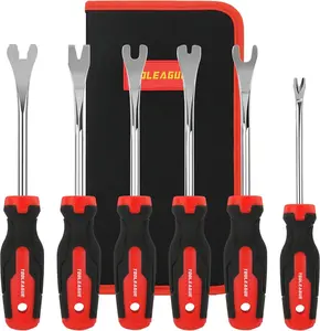 6Pcs Auto Upholstery Trim Panel Removal Tool Set,Car Trim Removal Tool, Fastener Remover Kit with Storage Bag