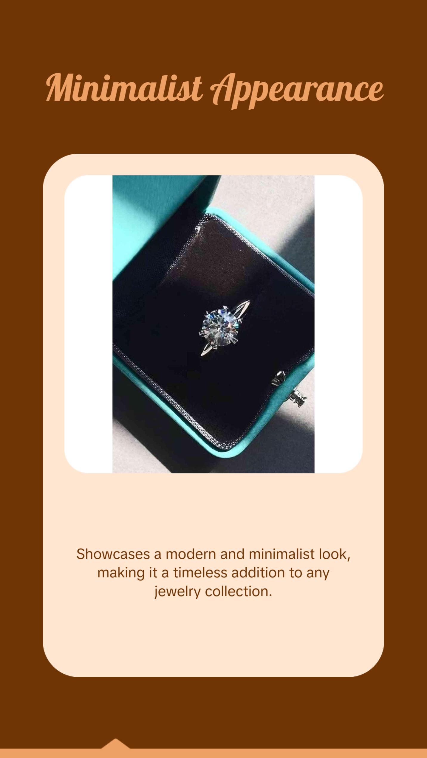 Adored 925 Sterling Silver 3 Carat Moissanite 6-Prong Ring