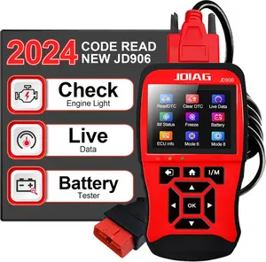 TOPDIAG JD906 OBD2 Scanner – Check Engine Code Reader w/ Live Data, Mode 6/8, I/M Readiness & Battery Test
