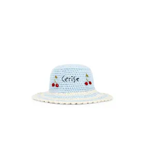 Wild Wawa Crochet Bucket Hat in Cherry Stripe