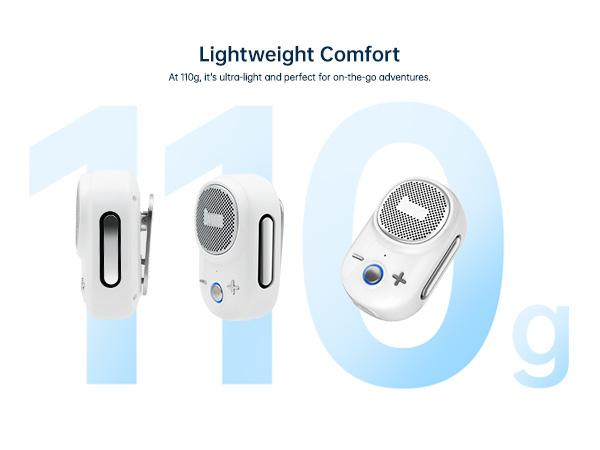 Divoom Itour-S Portable Mini Wearable Bluetooth Speaker with Big Audio Punchy Bass Clip-On Design IP67 Waterproof Dustproof 10 Hours Playtime for Home Travel Office and Outdoors