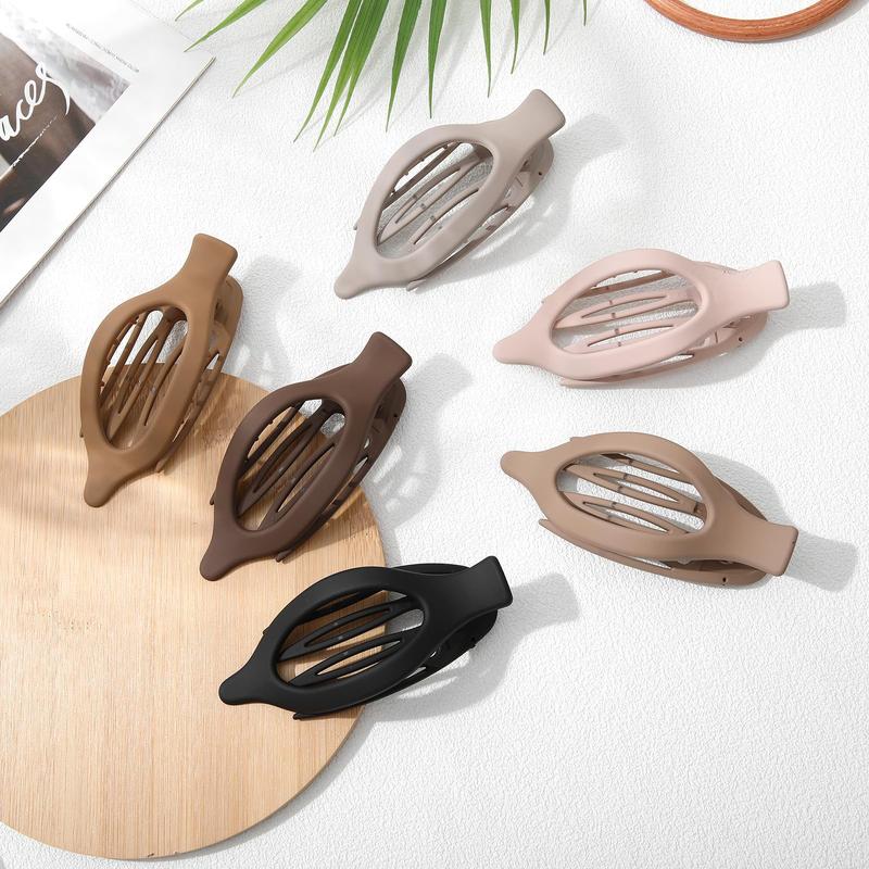 AWAYTR Flat Claw Clips Elegant French Concord Hair Clips Side Slide Duckbill Clips for Women Girls Strong Hold No Slip Grip Thick or Thin Hair 6Pcs/Set TikTokShopBlackFriday