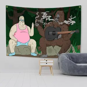 The Big Lez Show Meme Flag Tapestry Wall Hanging Sassy The Sasquatch Banner Aesthetic Decoration Dorm PartyBackdrops Cloth