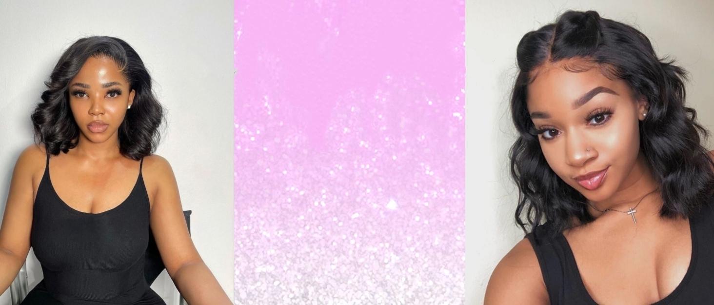 Nerkre TiktokShop Bob Wig Human Hair Body Wave Lace Front Wigs Human Hair 4x4 HD Transparent Lace Closure Wig 180% Density Pre Plucked Short Bob Wigs for Women Wet and Wavy Natural Black