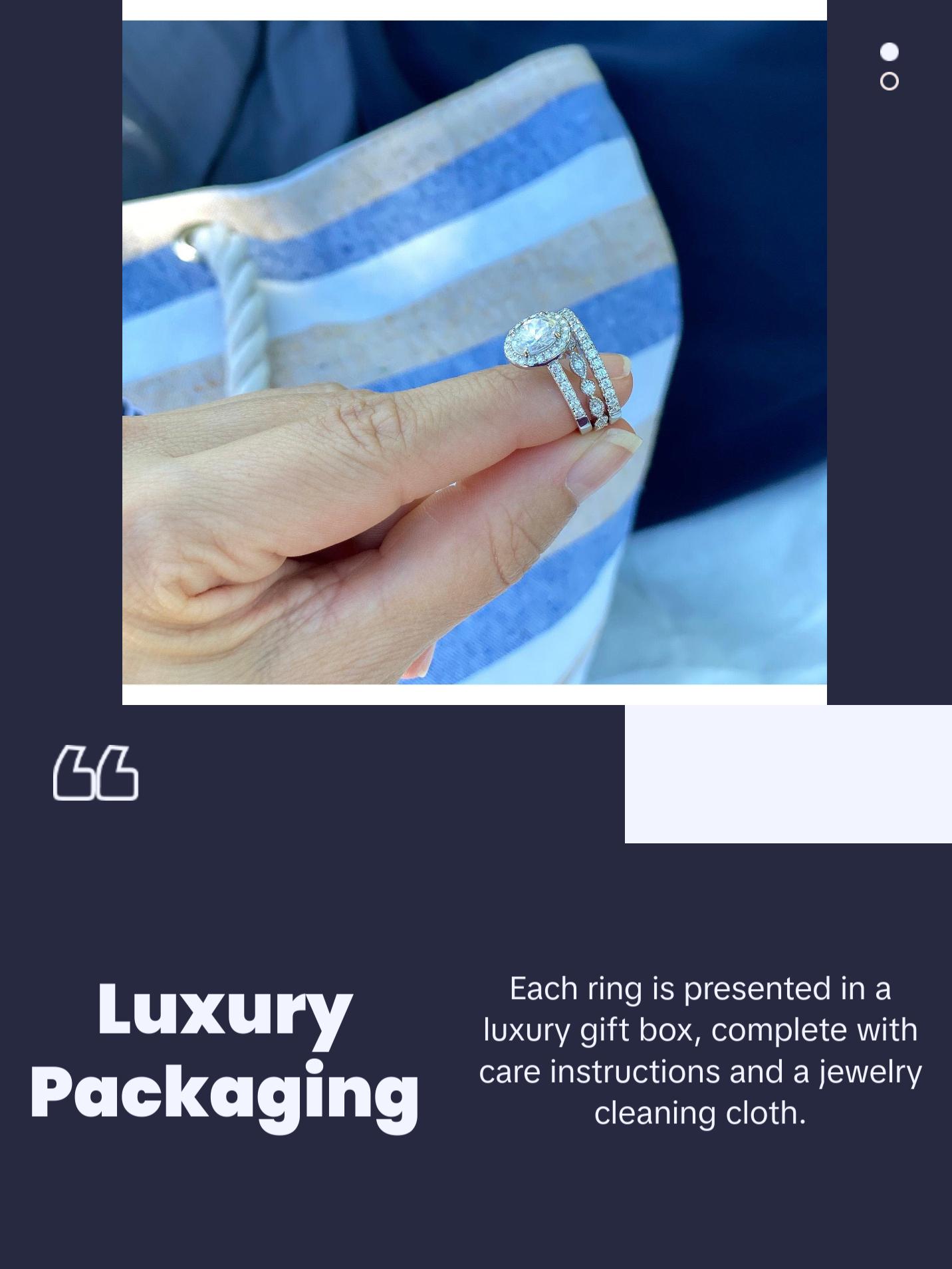 Oval Halo Ring Set Oval Halo Ring Set