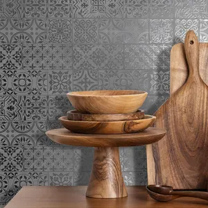 White Silver Inlay Peel and Stick Wallpaper Tiles - 24 Pack