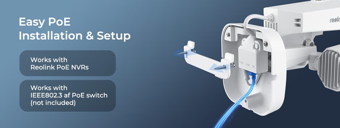 Reolink Duo Floodlight PoE 4K Security Camera with Dual Lens for 180° Field of View,1800 Lumen Floodlights Smart Detection Easy Installation IP Camera