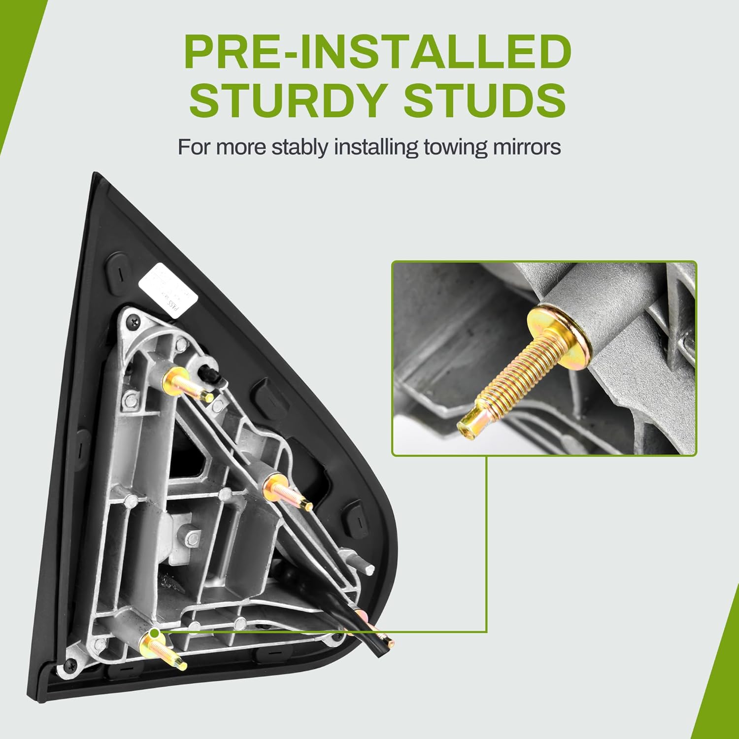 YITAMOTOR Towing Mirrors Compatible with 2014-2018 Silverado Sierra 1500 2500HD 3500HD Power Heated Smoke LED Turn Signal Manual Telescoping Folding Clearance Light Reverse Light Black Housing