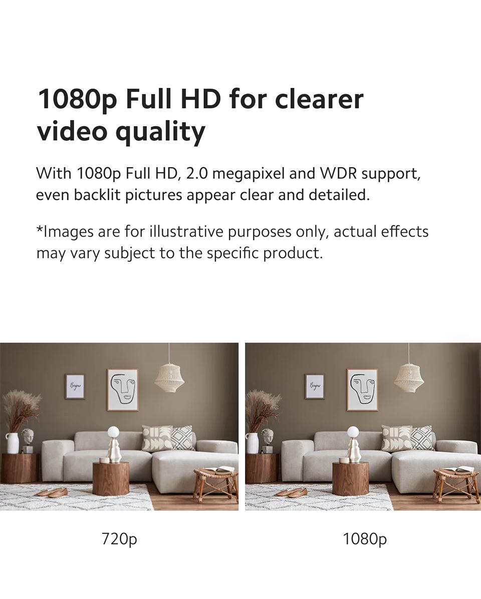 Xiaomi Smart Camera C200, 360° Vision, AI Human Detection, Clear and Crisp Video, Enhanced Night Vision, Full Encryption for Privacy Protection, Smart Voice Control, Fast Forward Playback Speed, White Safety Card Device Micro Sd Plug