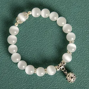 10MM Hollow Ball Crystal Opal Beaded Bracelet