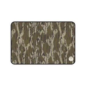 Woodland Camo Desk Mat | Brown Green Camouflage Mouse Pad