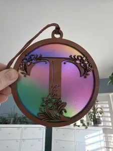 Monogram Letter T Suncatcher for Sunny Window Monogram Letter T Suncatcher for Sunny Window