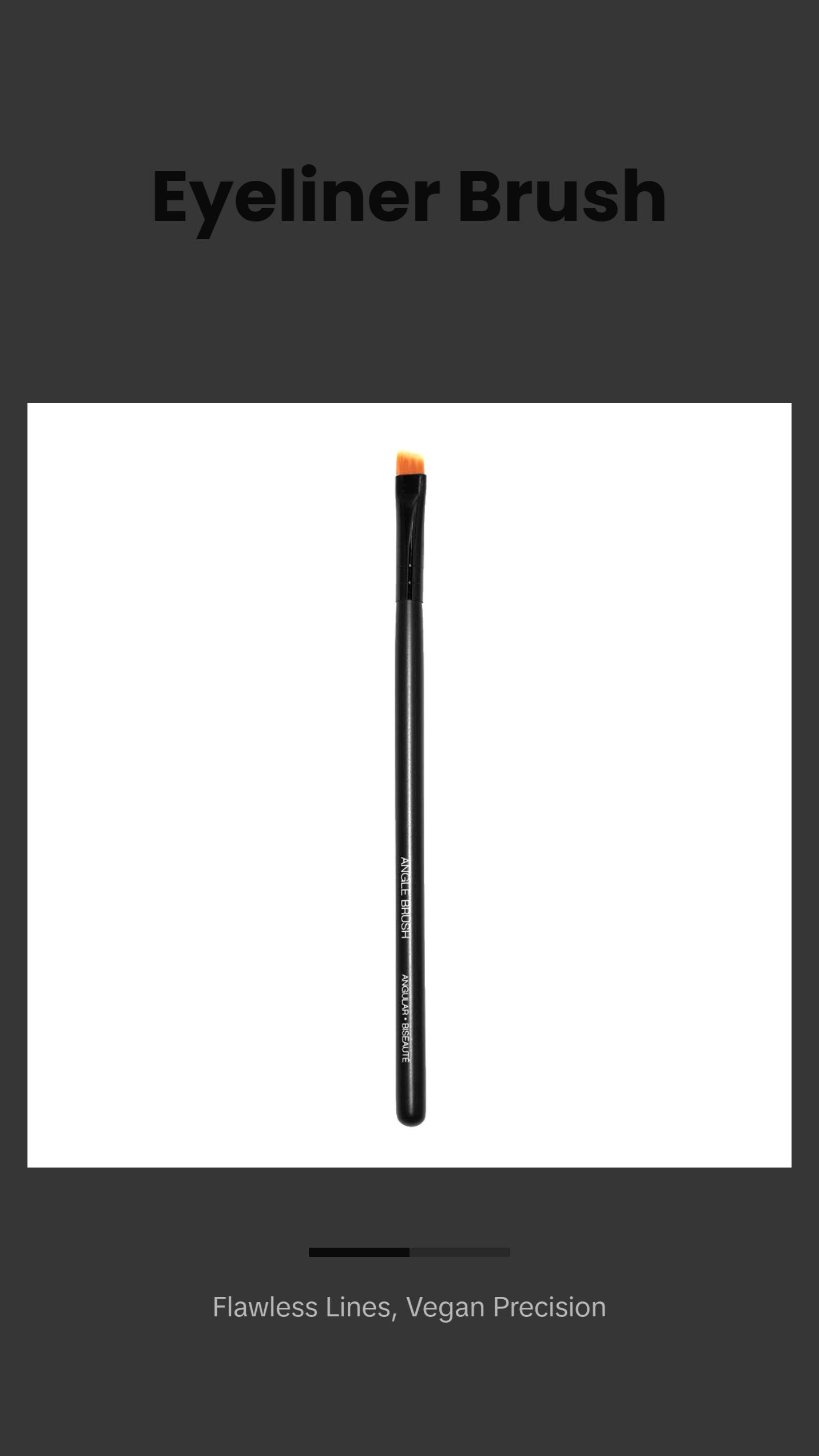 Palladio Angle Liner Brush, Precise Definition, Vegan Brush, Short Stiff Brush, Perfect Detail, Flawless Straight Line Application