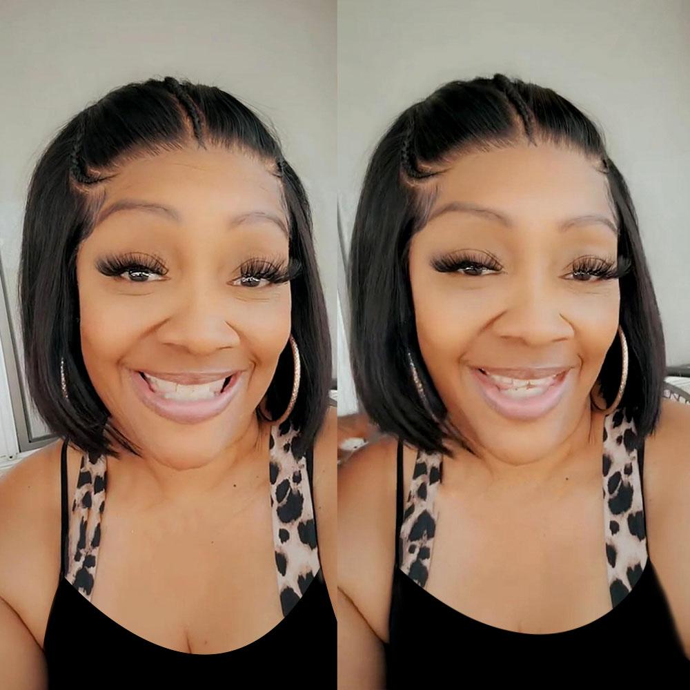 【Live Flash Sale】Alipearl Short Bob Wig Straight 13x4 Glueless Lace Front Bob Wig Stylist Pre Braided Pre Cut Pre Styled Ready To Go Wig Colored Wig FallFreshness