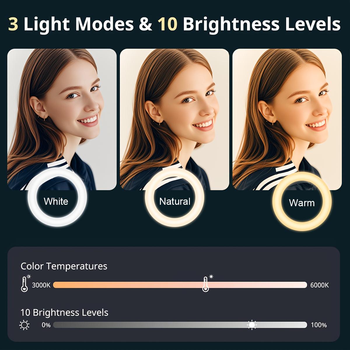 Adjustable 43" Tripod - 10" video lighting, Full Coverage - Suitable For Photography, Makeup, Group Selfies, Meetings, Live Streaming LED Light, With Flexible Phone Holder And Expandable Phone Stand, Suitable For Selfies And Video Recording#valentines day