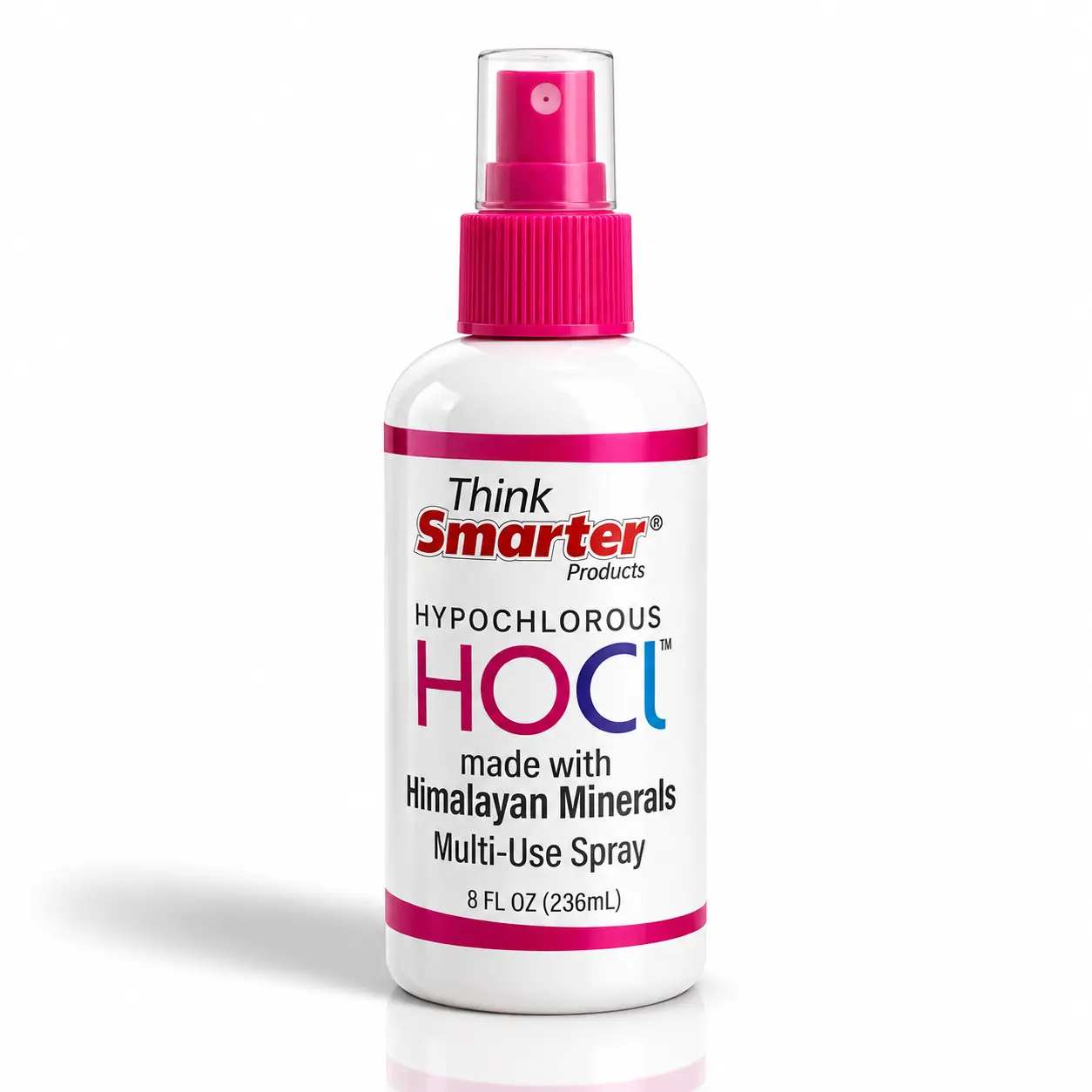Think Smarter Products 8oz HOCl hypochlorous spray | multi-use spray with Himalayan minerals | fragrance-free daily spray