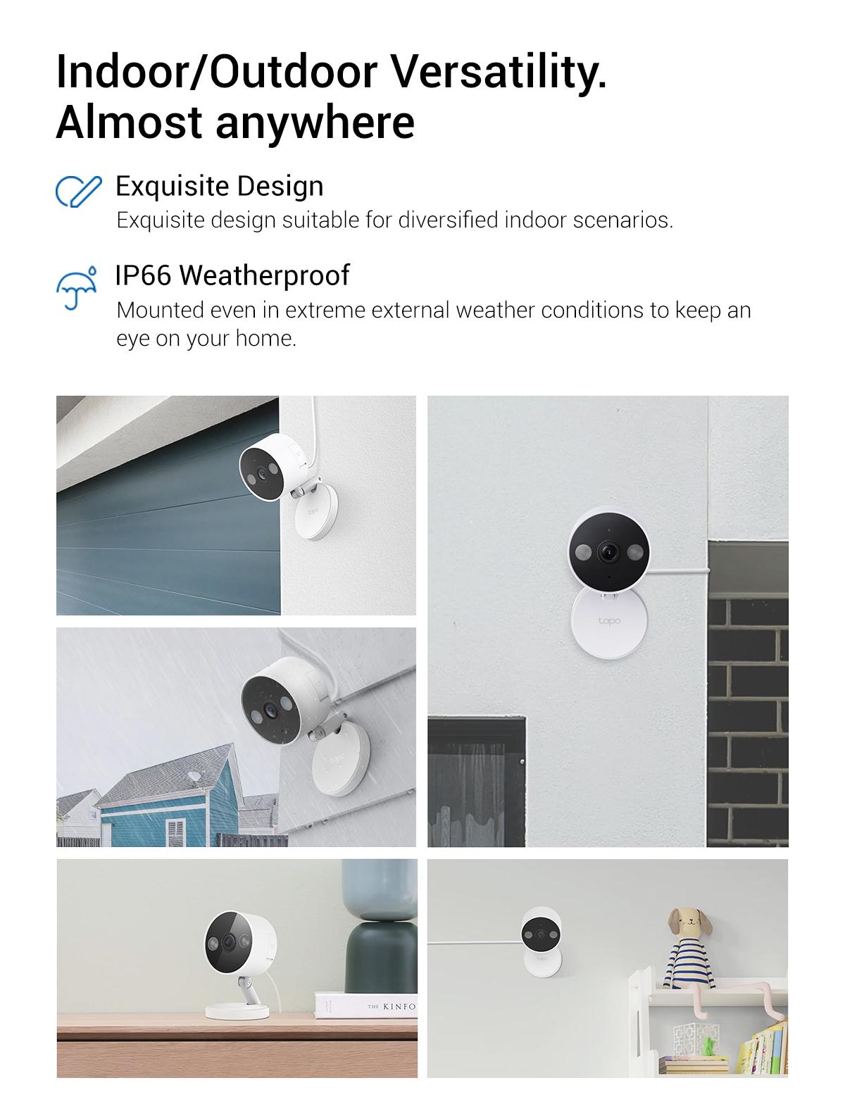 TP-Link & Tapo C120 - 2K QHD Indoor/Outdoor Security Camera with Color Night Vision, Free AI Detection, Baby Monitor, IP66, Dual Spotlights, Local/Cloud Storage