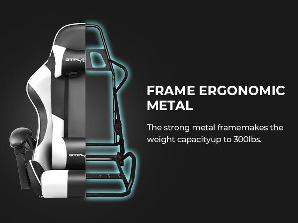 2026 Overall Upgrade Gaming Chair with Massage Lumbar Support & Footrest Height Adjustable Ergonomic Office Chair for Long Hours Work