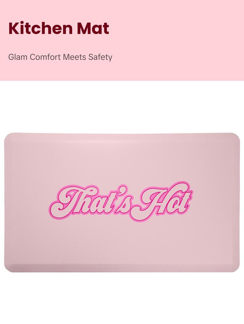 Paris Hilton Comfort Kitchen Mat, “That’s Hot” Design, Cushioned Anti-Fatigue Foam with Non-Slip Surface – Pink Paris Hilton Comfort Kitchen Mat, “That’s Hot” Design, Cushioned Anti-Fatigue Foam with Non-Slip Surface – Pink