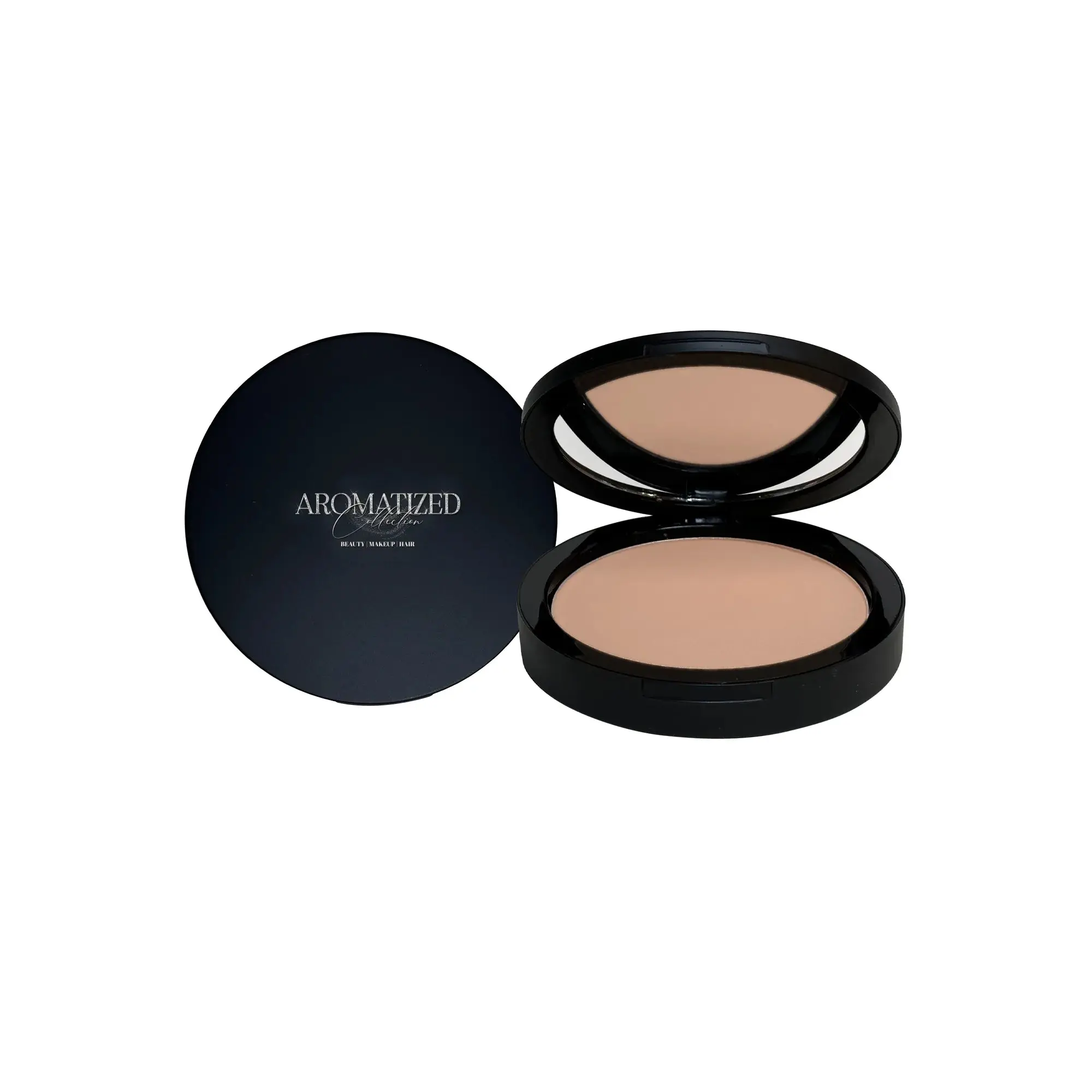 Aromatized Collection Dual Blend Powder Foundation Malibu - Adjustable Coverage Matte Finish for All Skin Types 0.56 oz