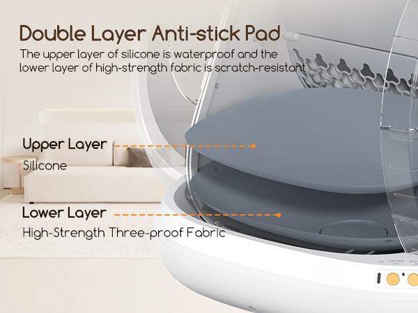 Meowant SC02 75L Large Self-Cleaning Cat Litter Box with APP Control Pee Guard Odor Removal Anti-Pinch Design Easy Installation for Multiple Cats