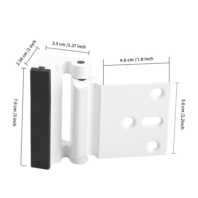Treasem Home Security Door Lock, Childproof Door Reinforcement Lock with 3 Inch Stop Withstand 800 lbs, Door Safety Locks for Front Door, Night Kids Safety Flip Lock to Defend Your Home, Aluminum Alloy