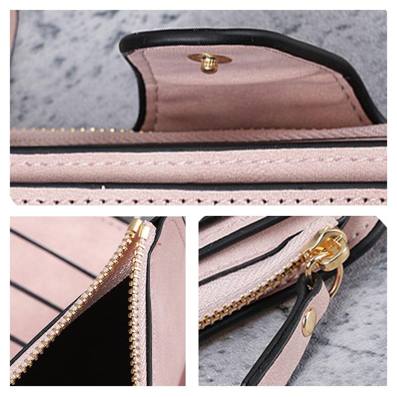 Valentine's Day Gift Selection Women and men Wallet Leather Blocking Designer Tri fold Card Holder Ladies Clutch with ID Window Credit Gift for Men